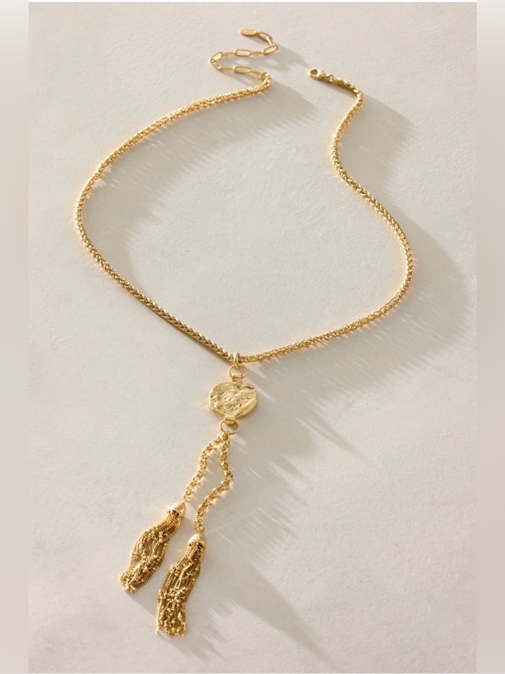 Free People Gold Tassel Pendant Necklace